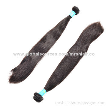 20-inch Unprocessed Natural Color Silk Straight Indian Virgin Hair Extensions